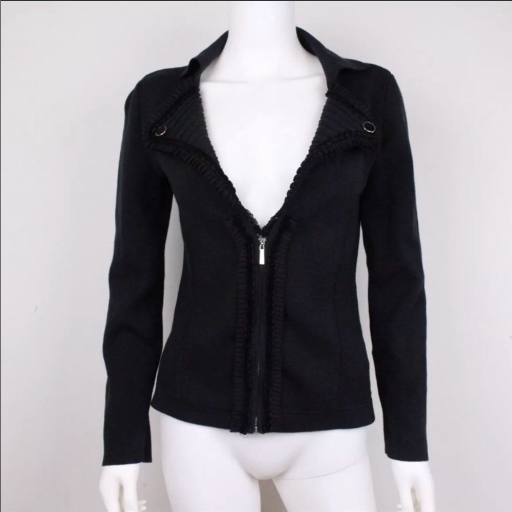 White House Black Market Blazer Ruffle Details